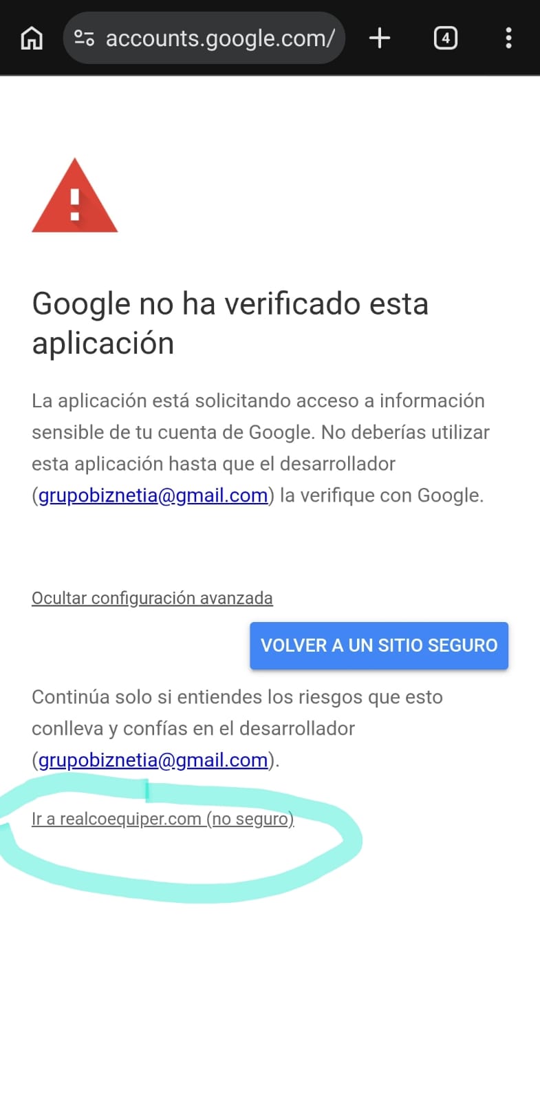 Configuración avanzada — Ir a realcoequiper.com